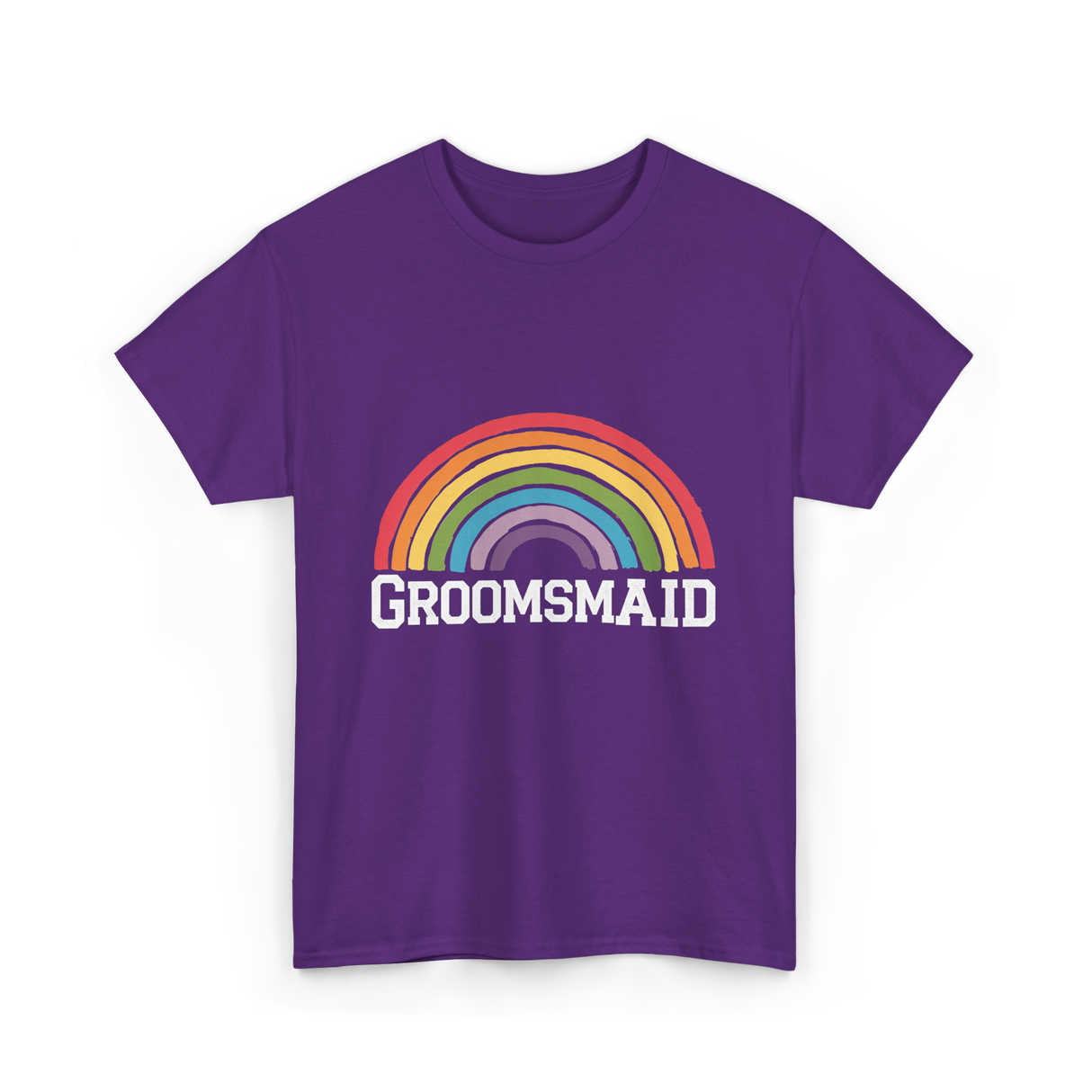 Groomsmaid Rainbow Celebration T-Shirt - Purple