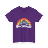 Groomsmaid Rainbow Celebration T-Shirt - Purple