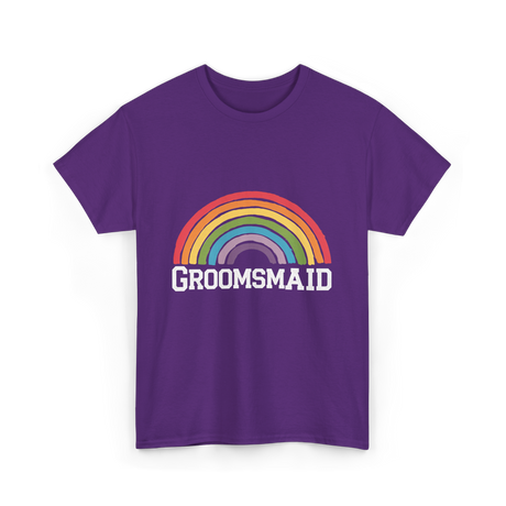 Groomsmaid Rainbow Celebration T-Shirt - Purple