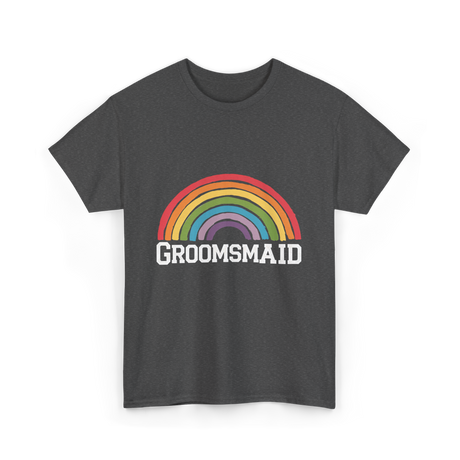 Groomsmaid Rainbow Celebration T-Shirt - Dark Heather