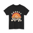 Groovy Mama Rainbow Flowers Mom T-Shirt - Black