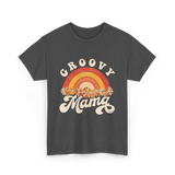 Groovy Mama Rainbow Flowers Mom T-Shirt - Dark Heather