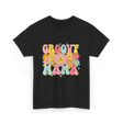 Groovy Mama Retro Mom T-Shirt - Black