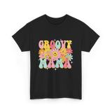 Groovy Mama Retro Mom T-Shirt - Black