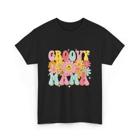 Groovy Mama Retro Mom T-Shirt - Black