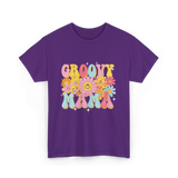 Groovy Mama Retro Mom T-Shirt - Purple