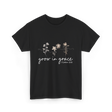 Grow in Grace Christian Faith T-Shirt - Black