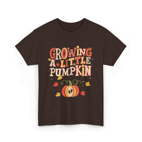 Growing A Little Pumpkin Fall T-Shirt - Dark Chocolate