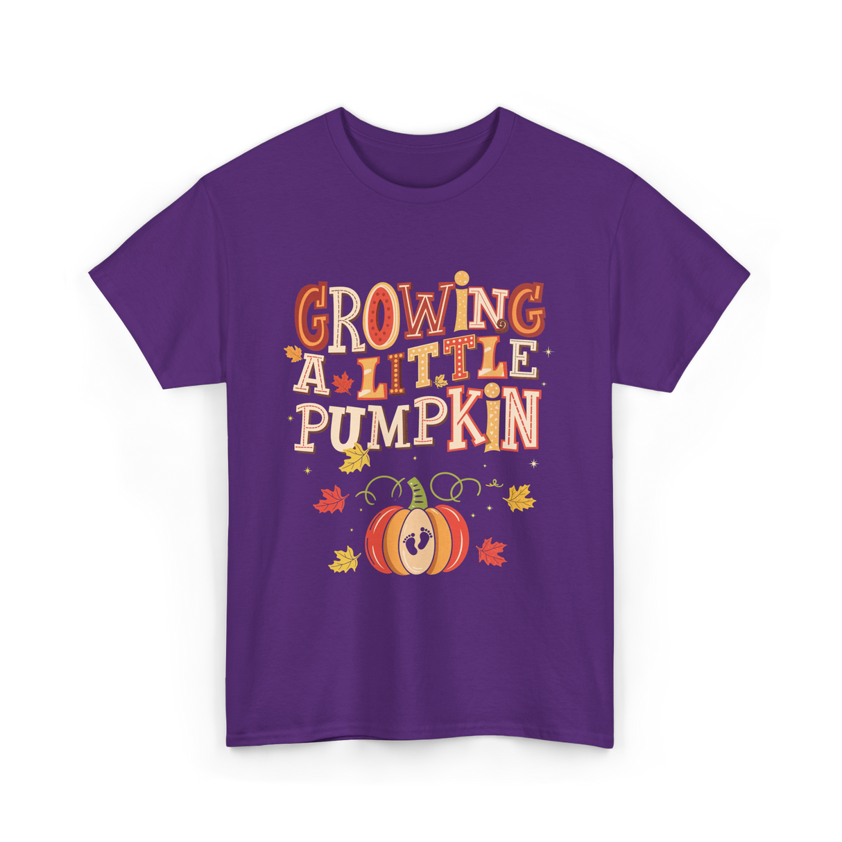 Growing A Little Pumpkin Fall T-Shirt - Purple