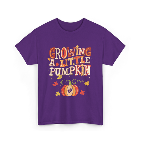 Growing A Little Pumpkin Fall T-Shirt - Purple