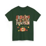 Growing A Little Pumpkin Fall T-Shirt - Forest Green