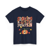 Growing A Little Pumpkin Fall T-Shirt - Navy