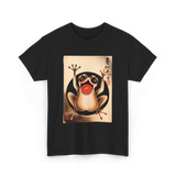 Grumpy Frog Japanese Art Frog T-Shirt - Black