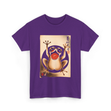 Grumpy Frog Japanese Art Frog T-Shirt - Purple