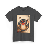 Grumpy Frog Japanese Art Frog T-Shirt - Dark Heather