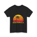 Guatemala Sunset Retro Design T-Shirt - Black