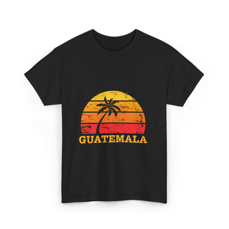 Guatemala Sunset Retro Design T-Shirt - Black