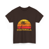 Guatemala Sunset Retro Design T-Shirt - Dark Chocolate