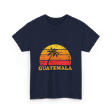 Guatemala Sunset Retro Design T-Shirt - Navy