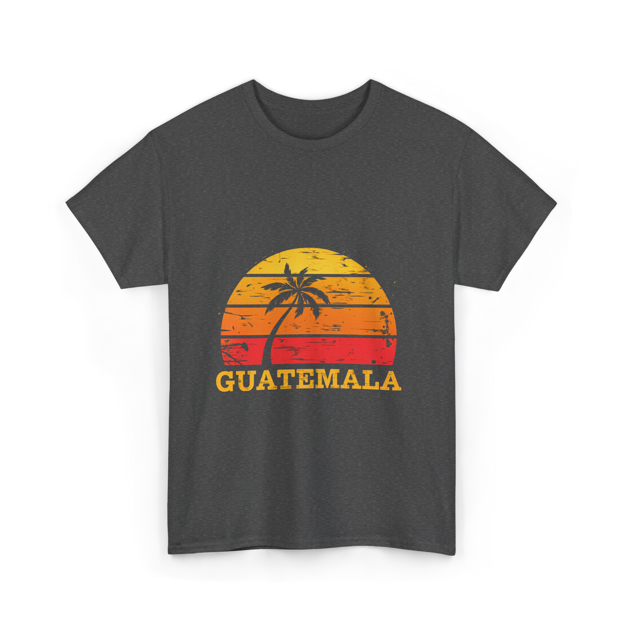 Guatemala Sunset Retro Design T-Shirt - Dark Heather