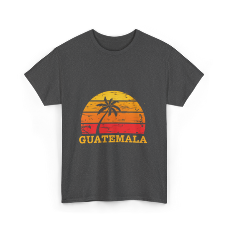 Guatemala Sunset Retro Design T-Shirt - Dark Heather