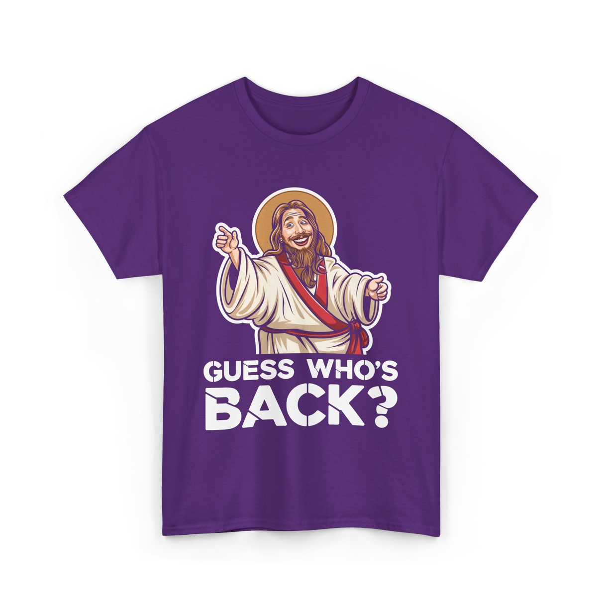 Guess Who's Back Jesus Easter T-Shirt - Purple