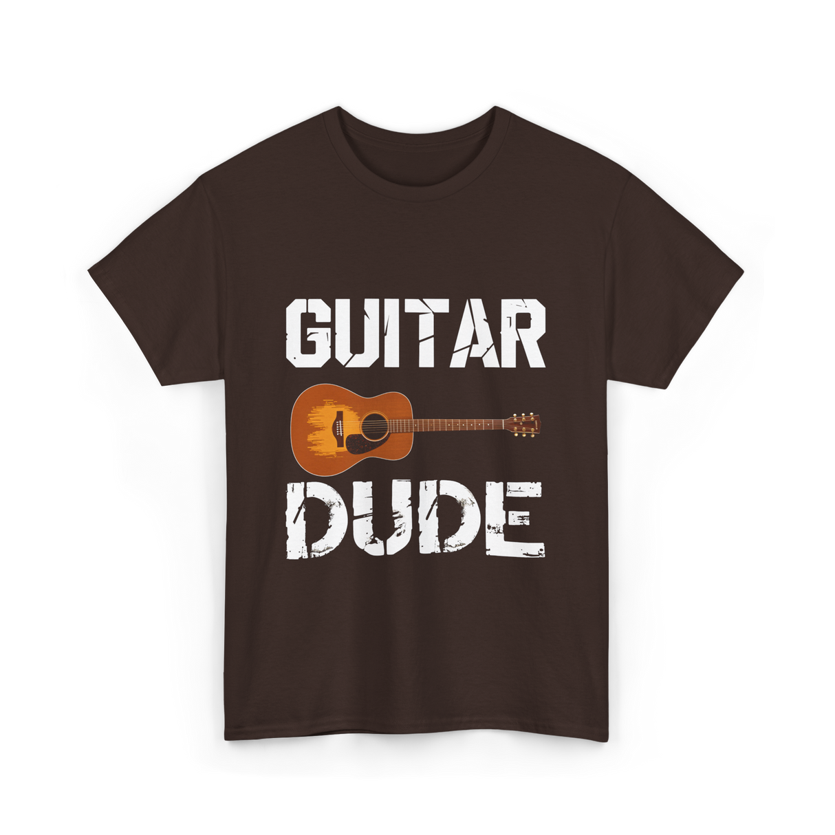 Guitar Dude Guitar Lover T-Shirt - Dark Chocolate