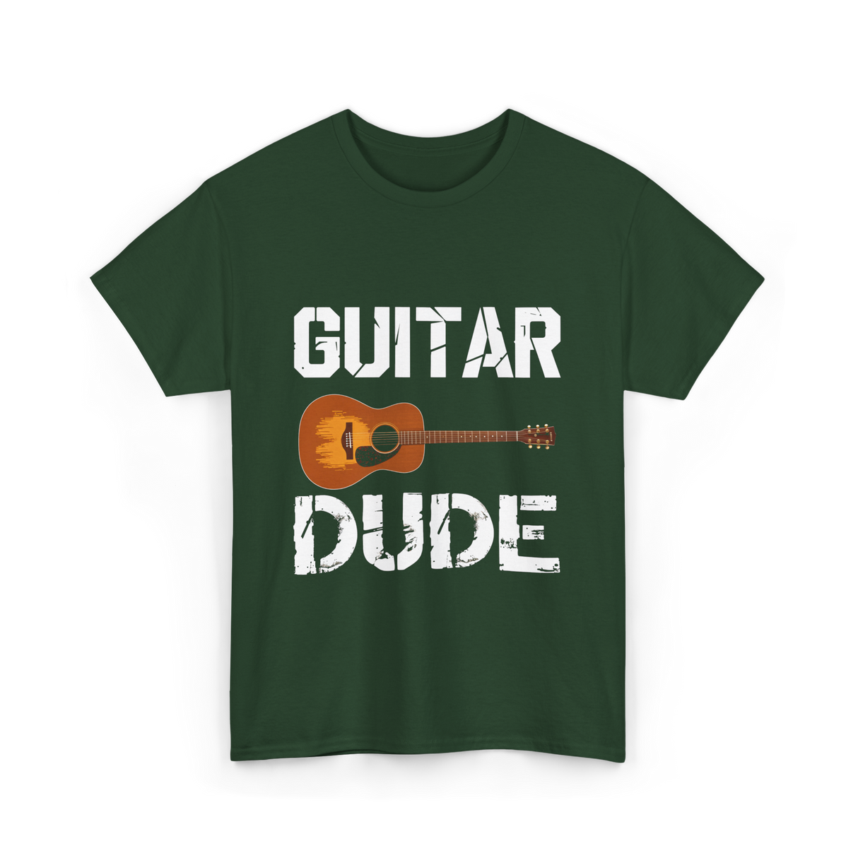 Guitar Dude Guitar Lover T-Shirt - Forest Green