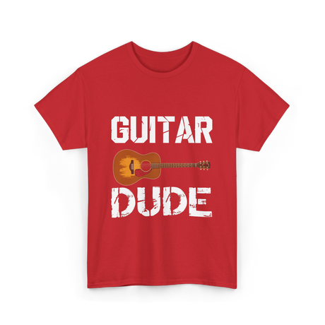 Guitar Dude Guitar Lover T-Shirt - Red