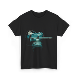 Guitar Lake Reflections Musician T-Shirt - Black