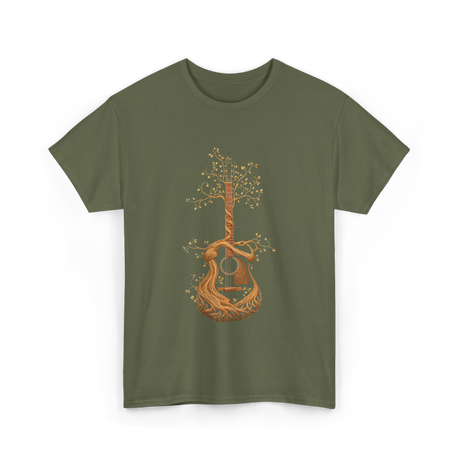 Guitar Musician T-Shirt - Military Green