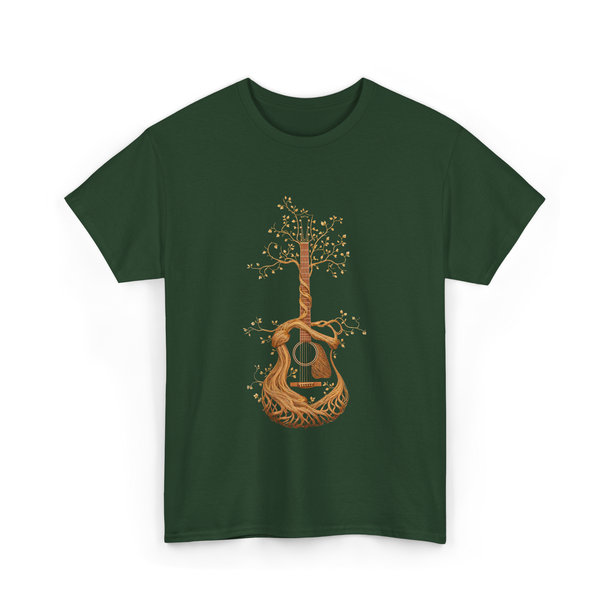 Guitar Musician T-Shirt - Forest Green