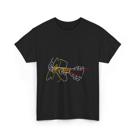 Guitar Player Acoustic Musician T-Shirt - Black