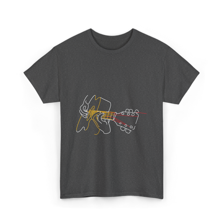 Guitar Player Acoustic Musician T-Shirt - Dark Heather