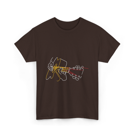 Guitar Player Acoustic Musician T-Shirt - Dark Chocolate