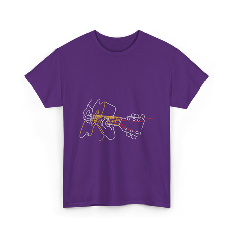 Guitar Player Acoustic Musician T-Shirt - Purple