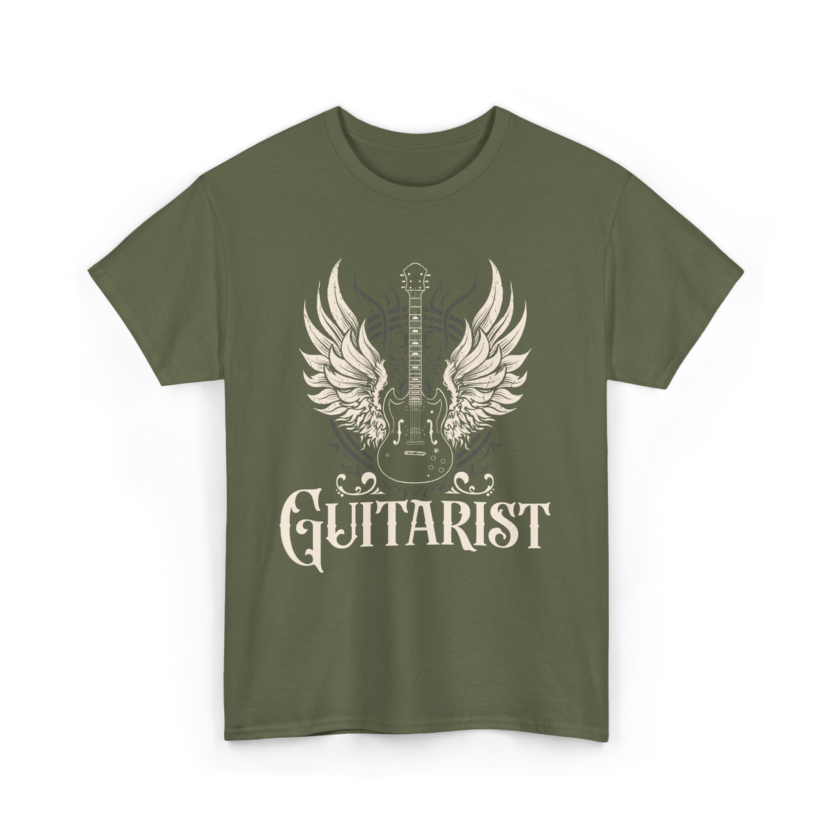 Guitarist Guitar Musician T-Shirt - Military Green