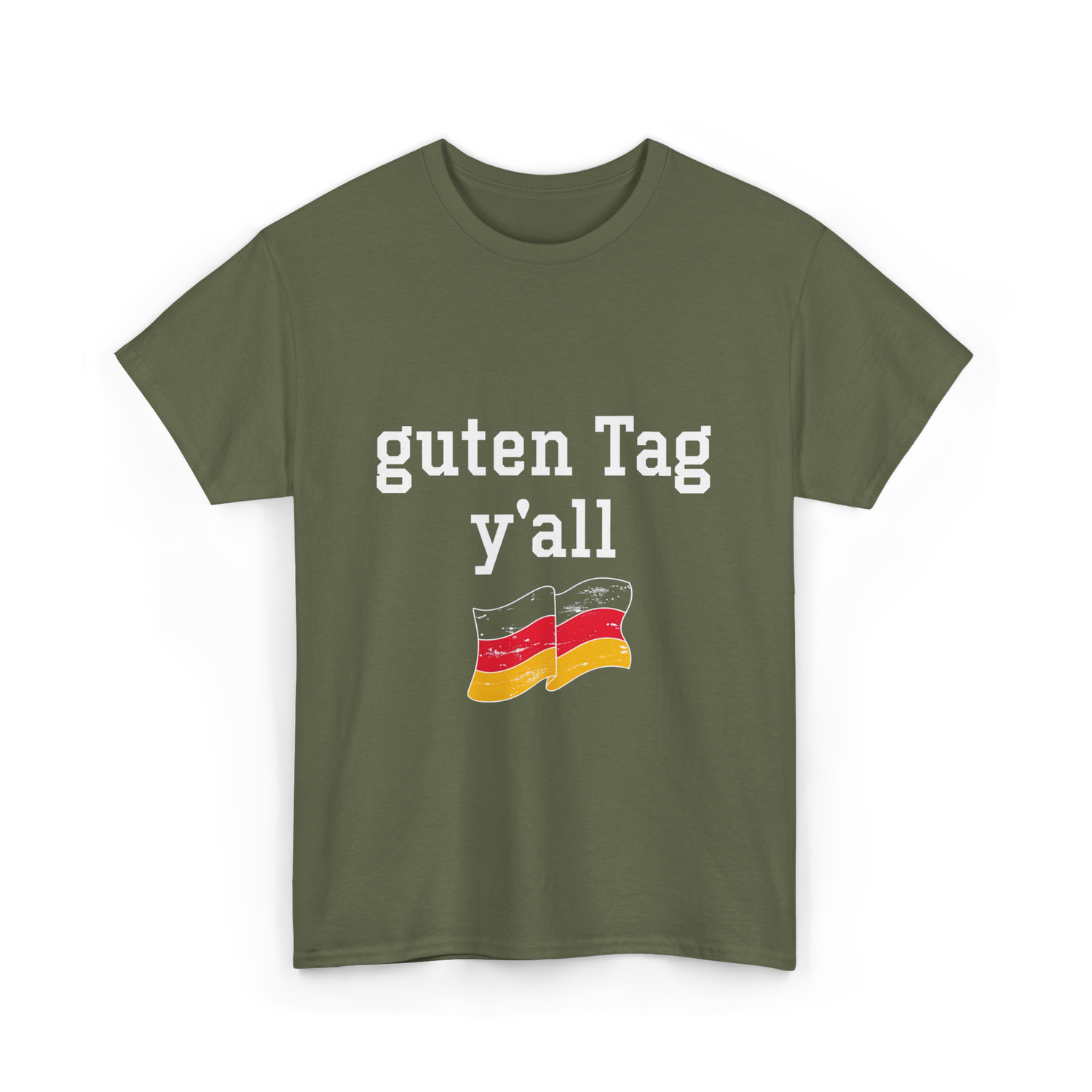 guten Tag y'all German T-Shirt - Military Green