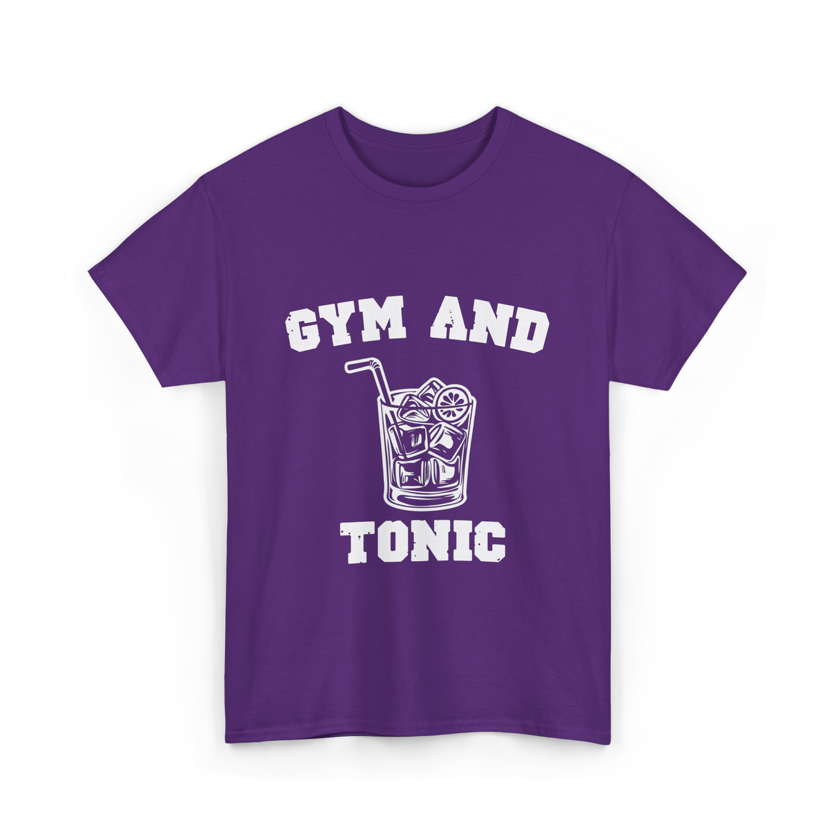 Gym And Tonic Drink Cocktail T-Shirt - Purple