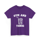 Gym And Tonic Drink Cocktail T-Shirt - Purple