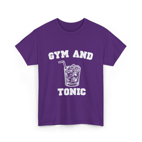 Gym And Tonic Drink Cocktail T-Shirt - Purple