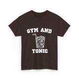 Gym And Tonic Drink Cocktail T-Shirt - Dark Chocolate