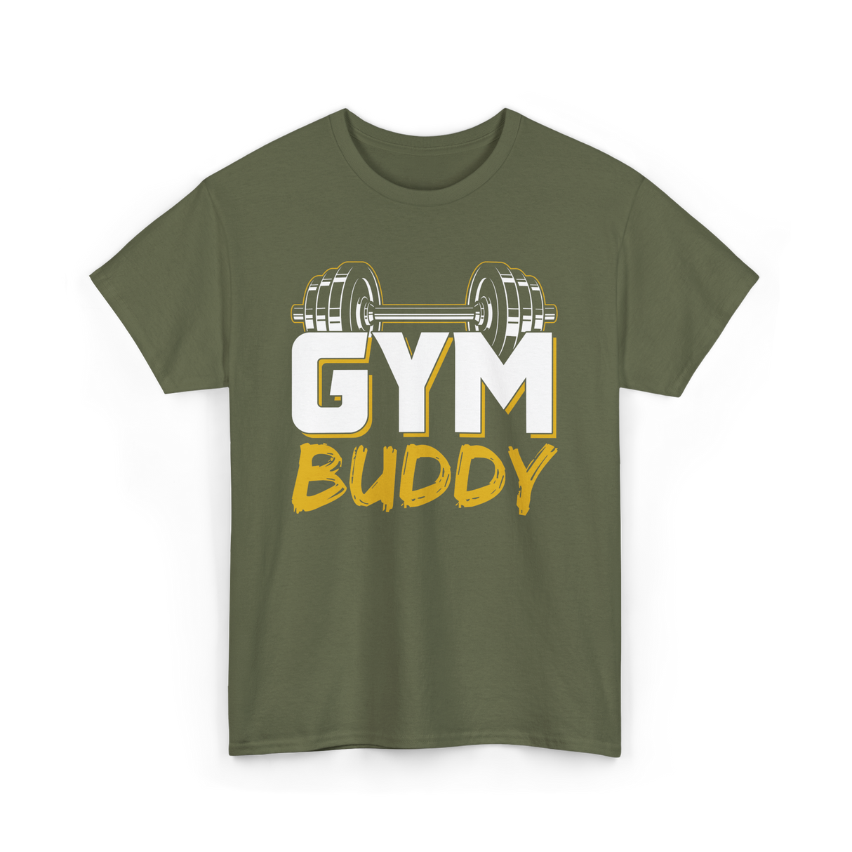 Gym Buddy Fitness Workout T-Shirt - Military Green