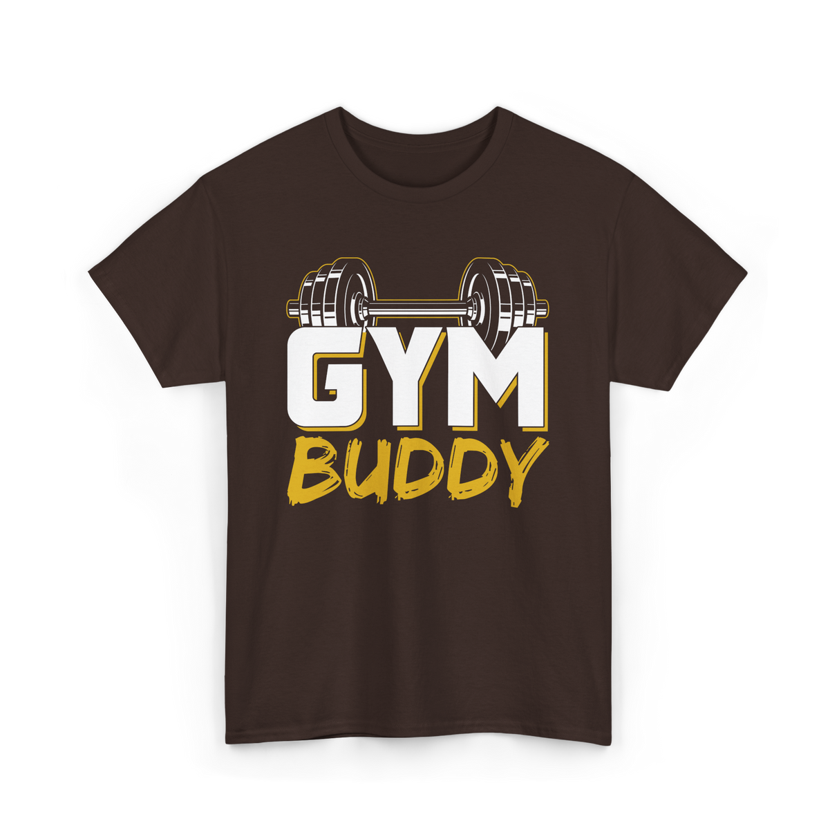 Gym Buddy Fitness Workout T-Shirt - Dark Chocolate