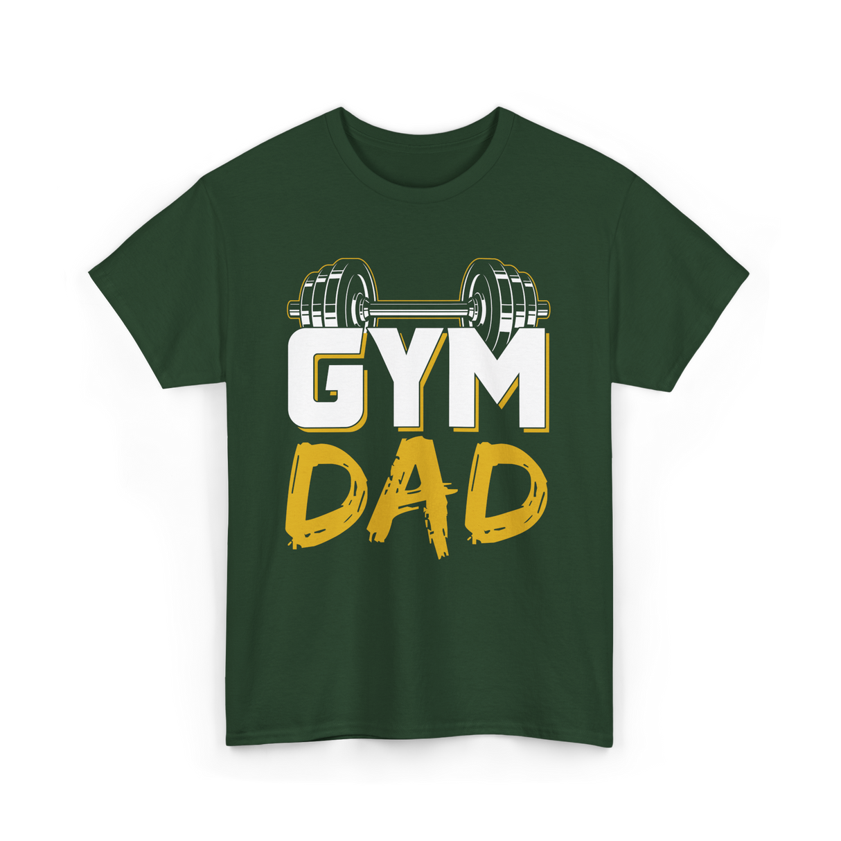 Gym Dad Fitness Training Workout T-Shirt - Forest Green