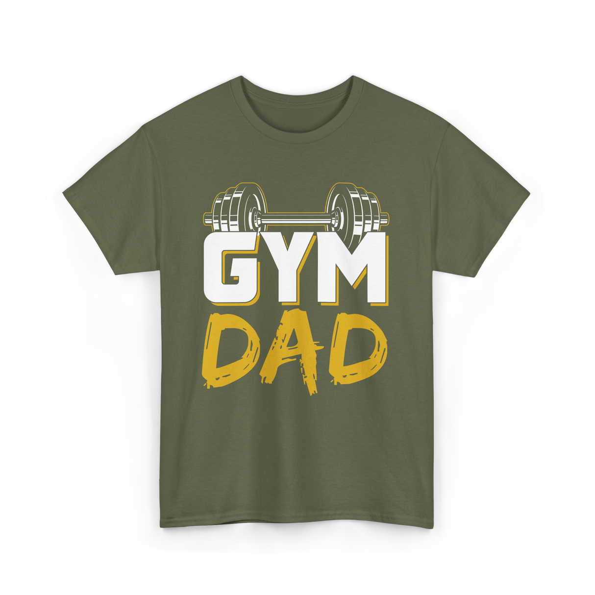 Gym Dad Fitness Training Workout T-Shirt - Military Green