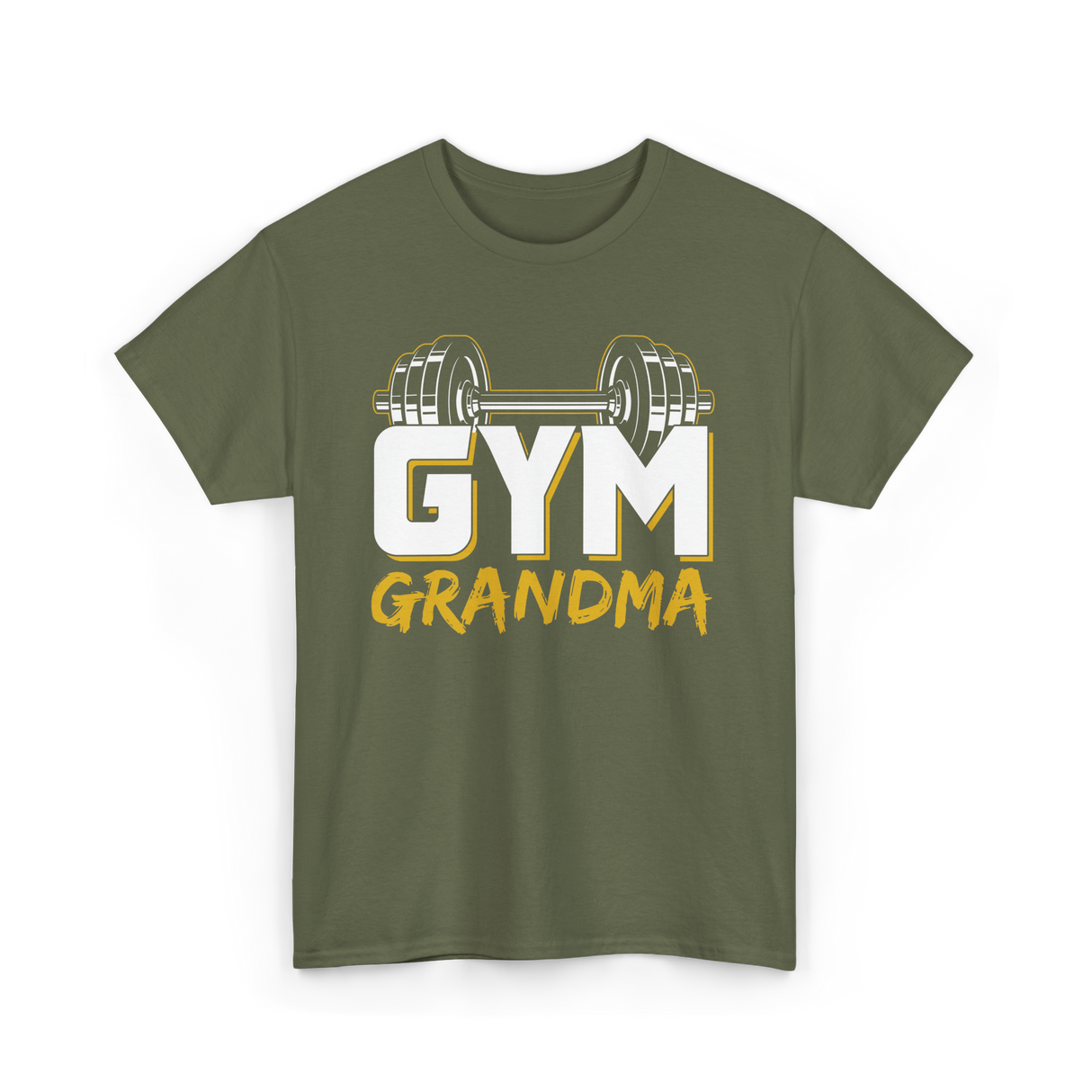 Gym Grandma Fitness Workout T-Shirt - Military Green