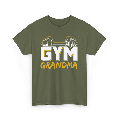 Gym Grandma Fitness Workout T-Shirt - Military Green