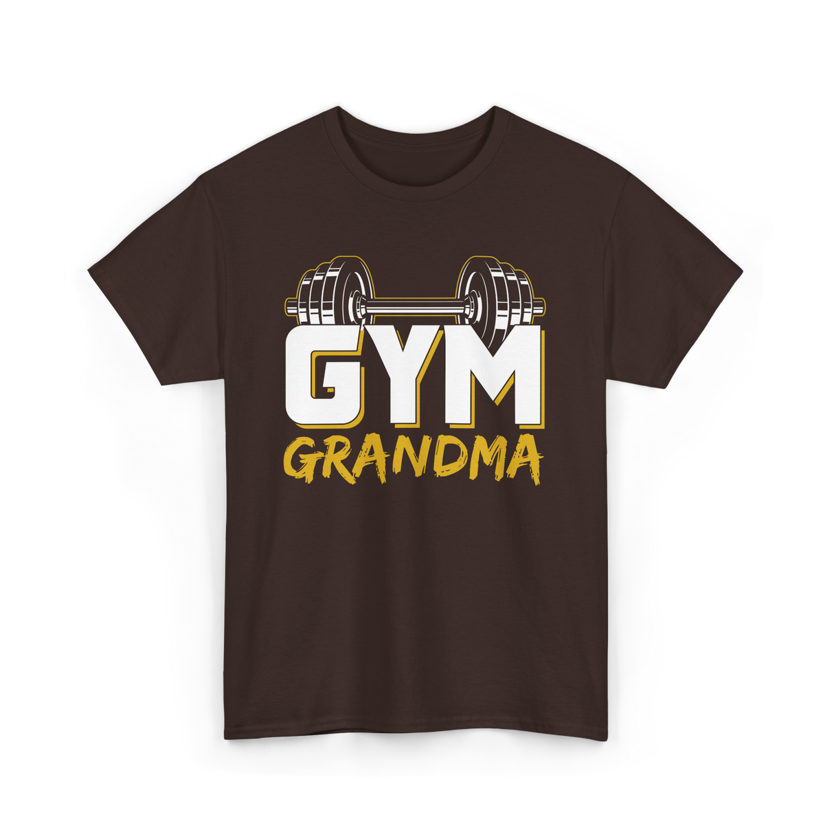 Gym Grandma Fitness Workout T-Shirt - Dark Chocolate