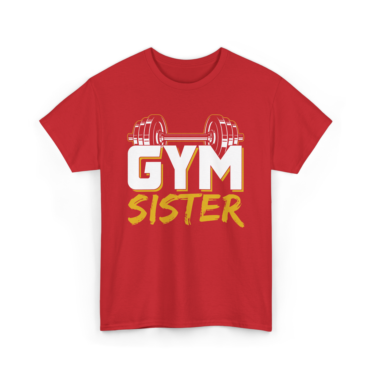 Gym Sister Fitness Strength Workout T-Shirt - Red